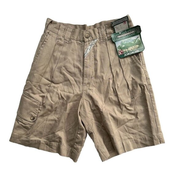 NWT Vintage Jordache Standard Equipment Dad Mom Shorts pleated 90s khaki size 30 - Picture 1 of 5
